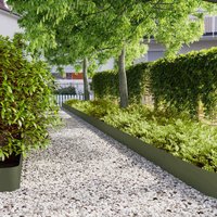 Berkfield Home Lawn Edgings 10 pcs Olive Green 20x103 cm Cold-rolled Steel in Brown