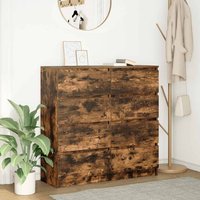 Berkfield Home Sideboard Smoked Oak 100x35x99 cm Engineered Wood in Brown | Size: 100 x 35 x 99 cm
