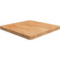 Square Table Top Light 60x60x4cm Treated Solid Wood Oak x 60 x 4 cm