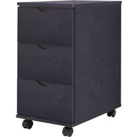 Berkfield Home Drawer Unit 33x45x60 cm Black | Size: 33 x 45 x 60 cm