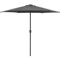 Berkfield Home Outdoor Parasol with Aluminium Pole 270x246 cm Anthracite in Black