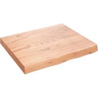 Berkfield Home Wall Shelf Light Brown 60x50x(2-6) cm Treated Solid Wood Oak