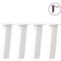 Berkfield Home Coffee Table Legs 4 pcs White 30 cm Steel