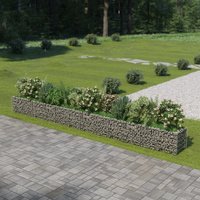 Berkfield Home Gabion Raised Bed Galvanised Steel 540x50x50 cm in Silver | Size: 540 x 50 x 50 cm