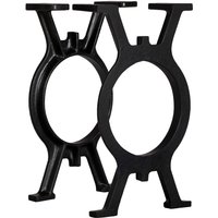 Berkfield Home Bench Legs 2 pcs O-Frame Cast Iron in Black