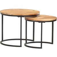 Berkfield Home Nesting Tables 2 pcs Solid Acacia Wood in Brown