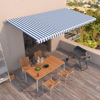 Manual Retractable Awning 600x350 cm Blue &