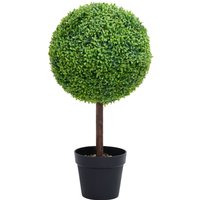 Berkfield Home Artificial Boxwood Plant with Pot Ball Shaped Green 71 cm