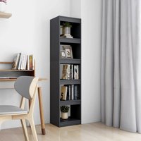 Berkfield Home Book Cabinet/Room Divider Grey 40x30x167.5 cm Solid Pinewood