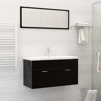 Berkfield Home Built-in Basin with Faucet 91x39x18 cm Ceramic White | Size: 91 x 39 x 18 cm