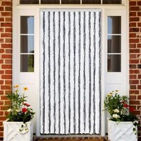 Berkfield Home Insect Curtain Grey & White 100x220 cm Chenille