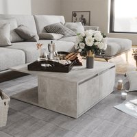 Berkfield Home Coffee Table Concrete Grey 80x80x31 cm Engineered Wood | Size: 80 x 80 x 31 cm