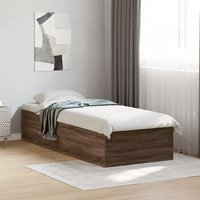 Berkfield Home Bed Frame without Mattress Brown Oak 100x200 cm