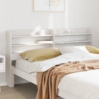 Headboard Shelves 140 cm Solid Wood Pine