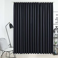 Berkfield Home Blackout Curtain with Hooks Black 290x245 cm