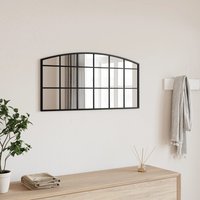 Berkfield Home Wall Mirror Black 80x40 cm Arch Iron