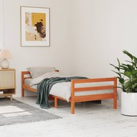 Bed Frame Wax 80x200 cm Solid Wood Pine