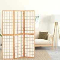 Berkfield Home Folding 3-Panel Room Divider Japanese Style 120x170 cm in Brown