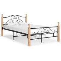 Berkfield Home Bed Frame Black Metal 120x200 cm