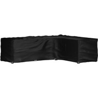 Berkfield Home L-Shaped Garden Furniture Cover 16 Eyelets 260x210x80 cm in Black | Size: 260 x 210 x 80 cm