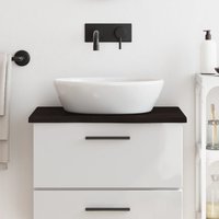 Bathroom Countertop Dark 60x50x2 cm Treated Solid Wood Grey x 50 x 2 cm