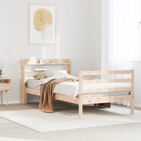 Bed Frame Headboard without Mattress 75x190 cm Small Single