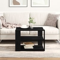 Berkfield Home Coffee Table Black Oak 59, 5x59, 5x40 cm Engineered Wood