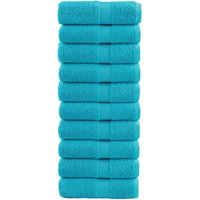 Berkfield Home Premium Soap Towels SOLUND 10 pcs Turquoise 30x30 cm 600 gsm in Blue