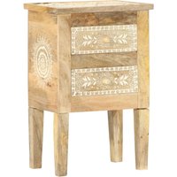 Hand Painted bedside Cabinet 40x30x60 cm Solid Mango Wood x 30 x 60 cm