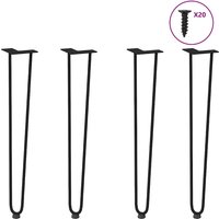 Berkfield Home Hairpin Table Legs 4 pcs Black 72 cm Solid Steel