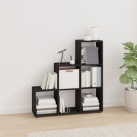 Berkfield Home Staircase Bookcase Black 107 cm Engineered Wood