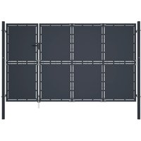 Garden Gate Steel 350x150 cm Anthracite