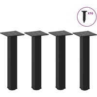 Berkfield Home Coffee Table Legs 4 pcs Black 42-44 cm Steel