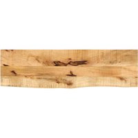 Table Top 100x40x2.5 cm Live Edge Solid Wood Rough Mango