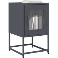 Berkfield Home Bedside Cabinet Anthracite 36x39x60.5 cm Cold-rolled Steel