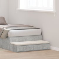 Berkfield Home Bed Drawers - Concrete Grey, 90 x 36.5 x 16.5 cm, Made of Engineered Wood in Grey | Size: 90 x 36.5 x 16.5 cm