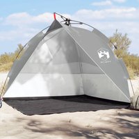Berkfield Home Beach Tent Grey Quick Release Waterproof