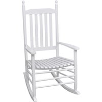 Berkfield Home Rocking Chair with Curved Seat White Wood