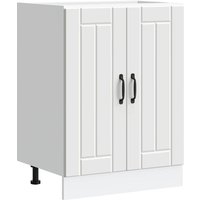 Berkfield Home Sink Base Cabinet Lucca White Engineered Wood