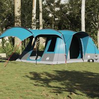 Berkfield Home Camping Tent Tunnel 5-Person Blue Waterproof