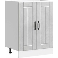 Berkfield Home Sink Base Cabinet Lucca Concrete Grey Engineered Wood