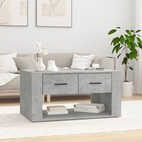 Berkfield Home Coffee Table Concrete Grey 80x50x40 cm Engineered Wood | Size: 80 x 50 x 40 cm