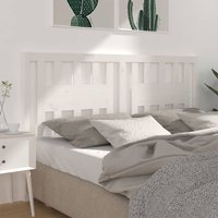 Berkfield Home Headboard White 146x4x100 cm Solid Wood Pine | Size: 146 x 4 x 100 cm