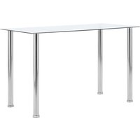 Berkfield Home Dining Table Transparent 120x60x75 cm Tempered Glass in Clear | Size: 120 x 60 x 75 cm
