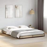 Bed Frame without Mattress Sonoma Oak 120x200 cm Double