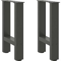 Berkfield Home Coffee Table Legs Anthracite 2 pcs 28x(42-43) cm Steel in Black