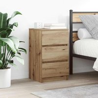 Bedside Cabinets 3 Drawers 2 pcs Artisan Oak 39x35x65 cm x 35 x 65 cm