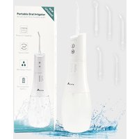 Alivio Dental Tooth Water Flosser Teeth Cleaner 5 Jet Tips 400ML in White