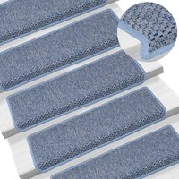 Stair Mats Self adhesive Sisal Look 15 pcs 65x21x4 cm