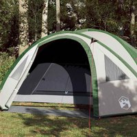 Berkfield Home Camping Tent Dome 4-Person Green Waterproof